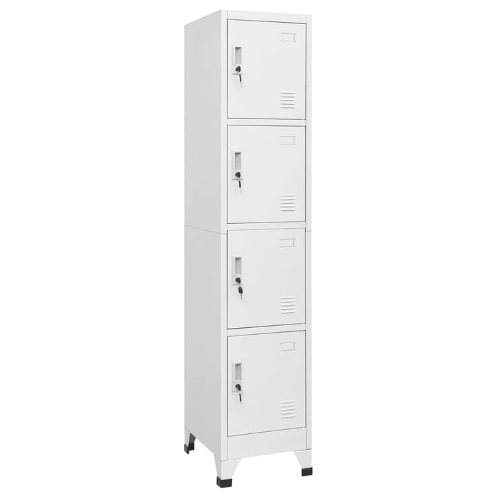 lockerskab med fire rum 38x45x180 cm