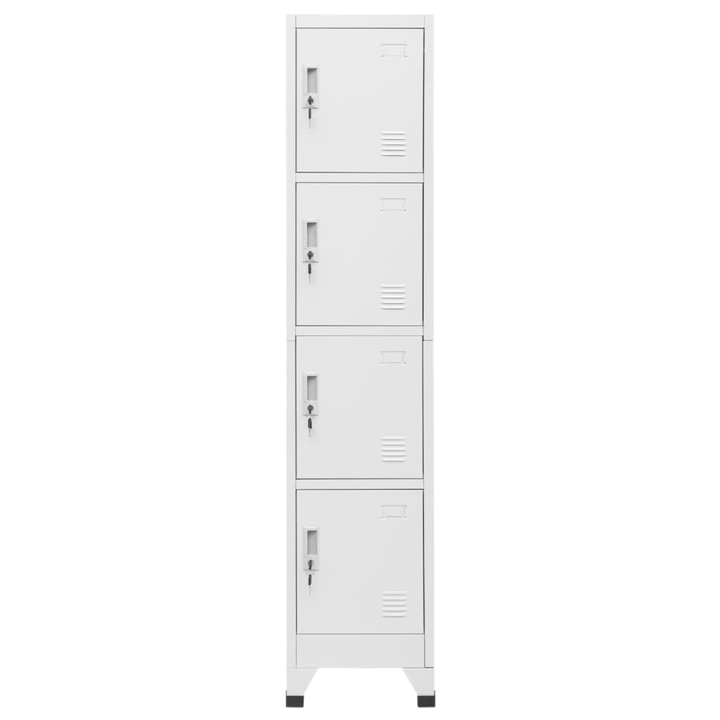 lockerskab med fire rum 38x45x180 cm