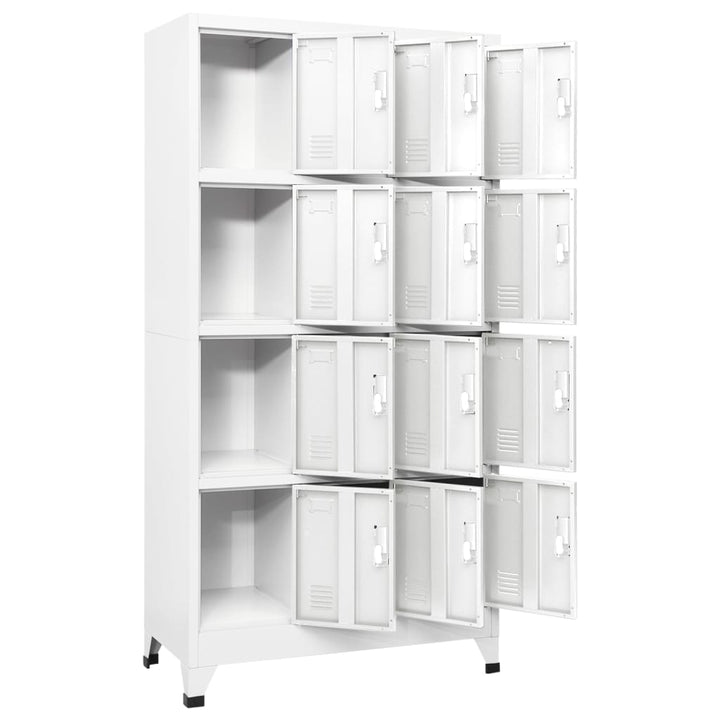 lockerskab med 12 rum 90x45x180 cm