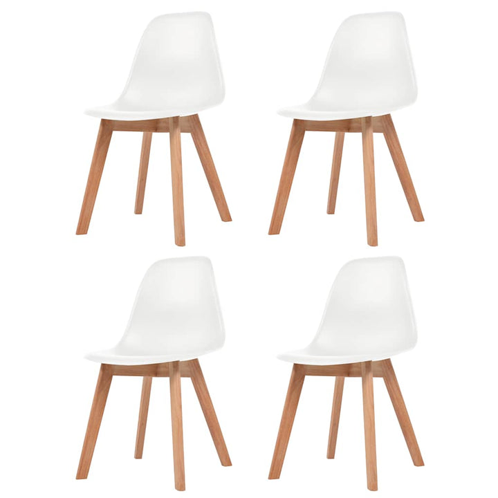 spisebordsstole 4 stk. plastik hvid