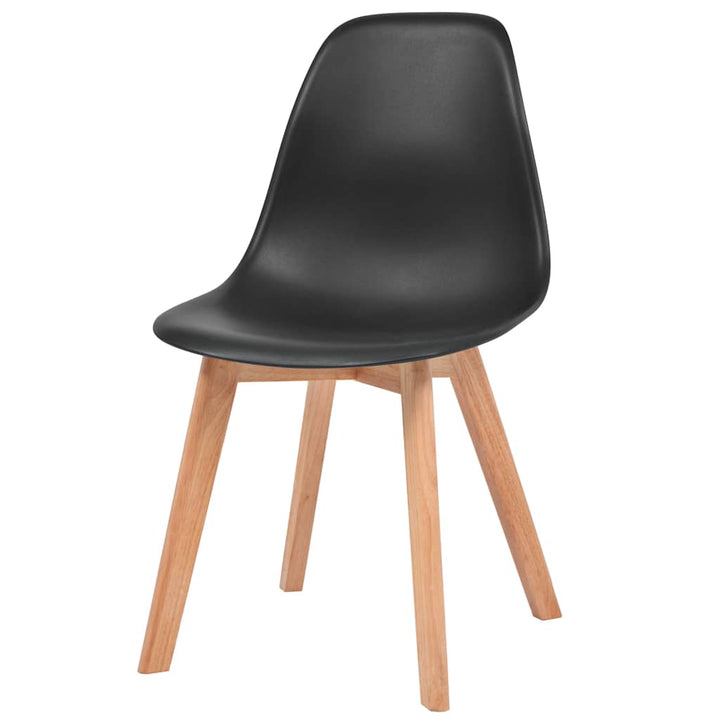 spisebordsstole 6 stk. plastik sort