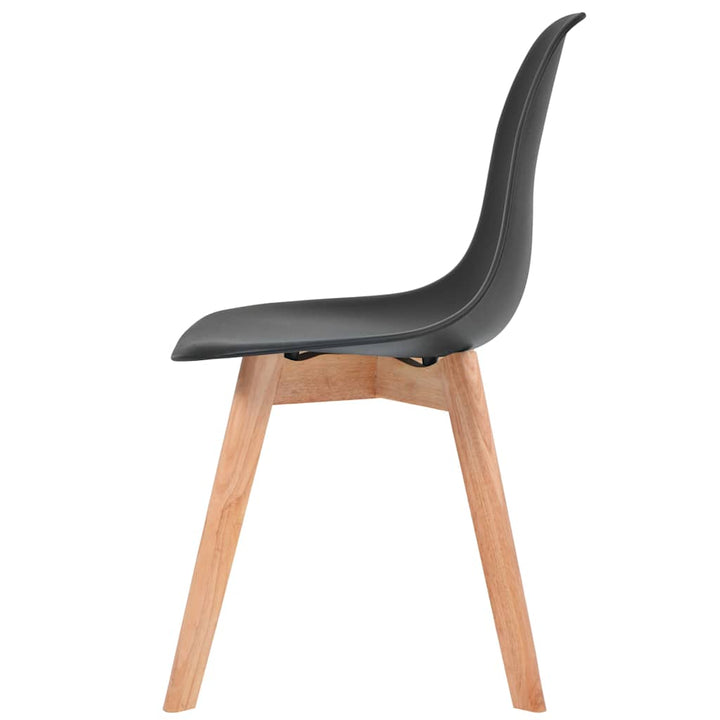 spisebordsstole 6 stk. plastik sort
