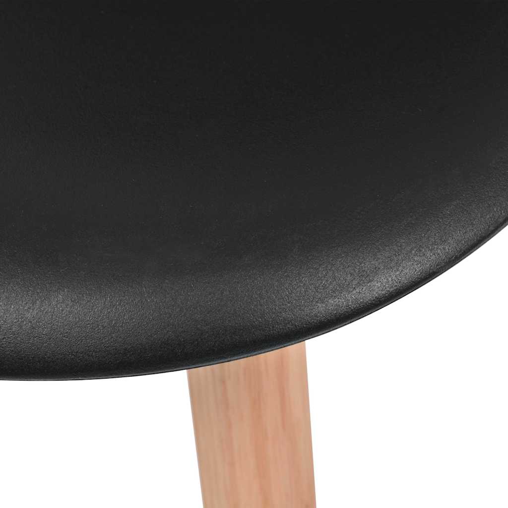 spisebordsstole 6 stk. plastik sort