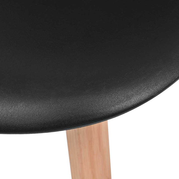 spisebordsstole 6 stk. plastik sort