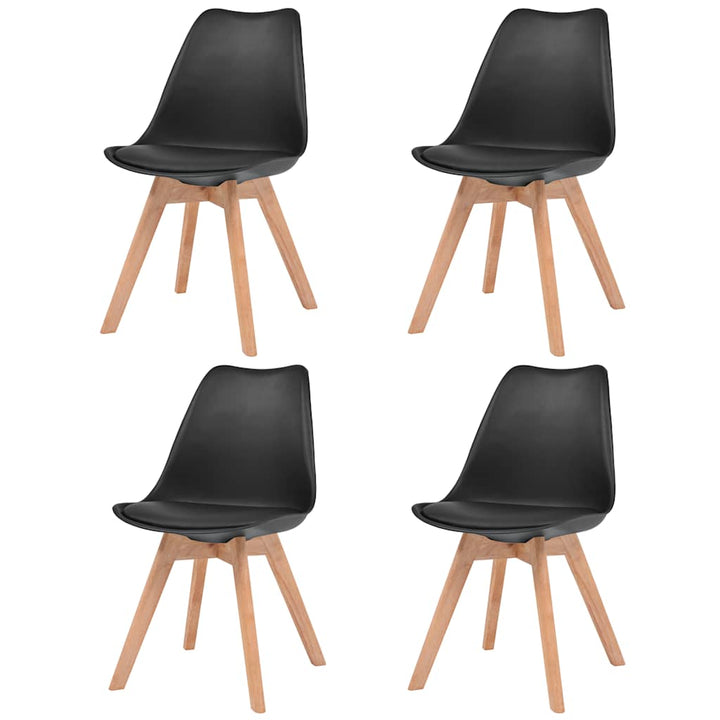 spisebordsstole 4 stk. plastik sort