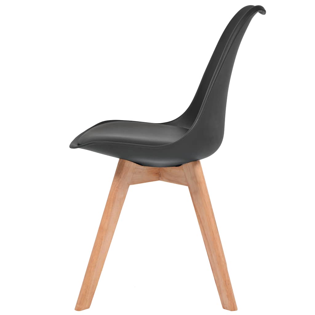 spisebordsstole 4 stk. plastik sort