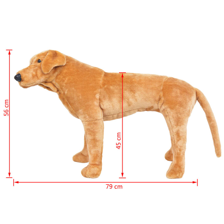 stående tøjdyr labrador plysstof XXL lysebrun
