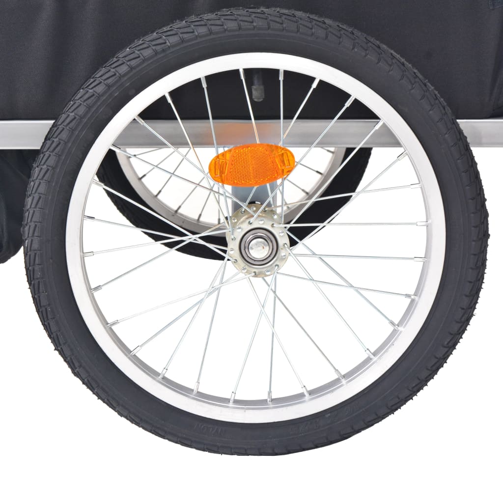 cykelanhænger 30 kg rød og sort