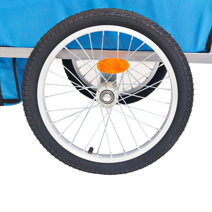 cykelanhænger 30 kg grå og blå