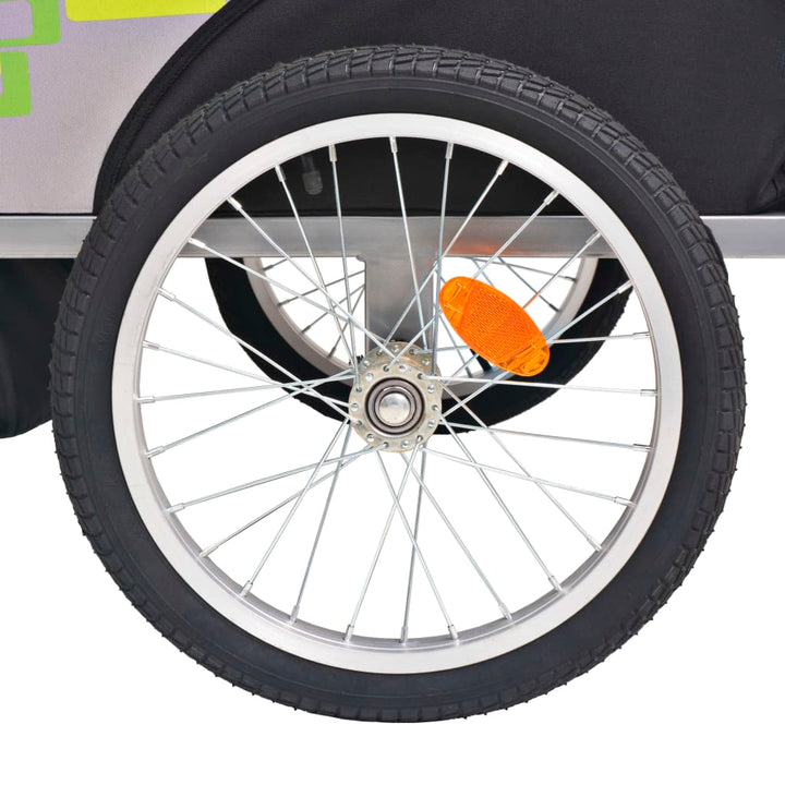 cykelanhænger 30 kg grå og grøn