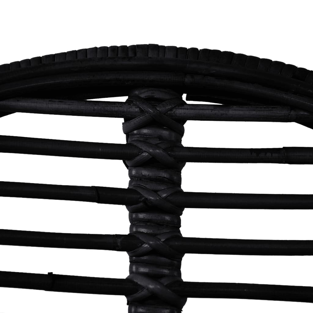 spisebordsstole 2 stk. naturligt rattan sort