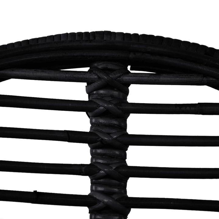 spisebordsstole 2 stk. naturligt rattan sort