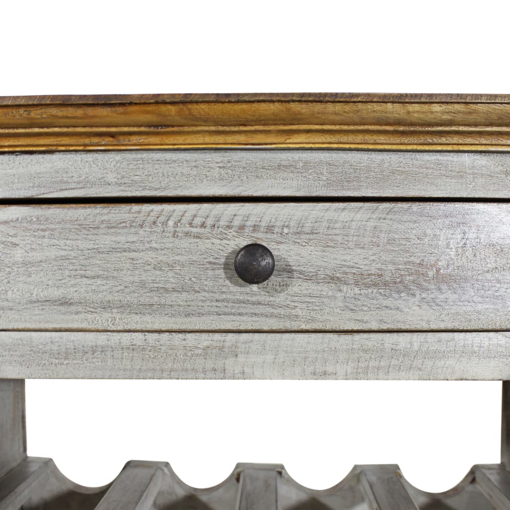 vinreol 55x23x85 cm massivt mahognitræ