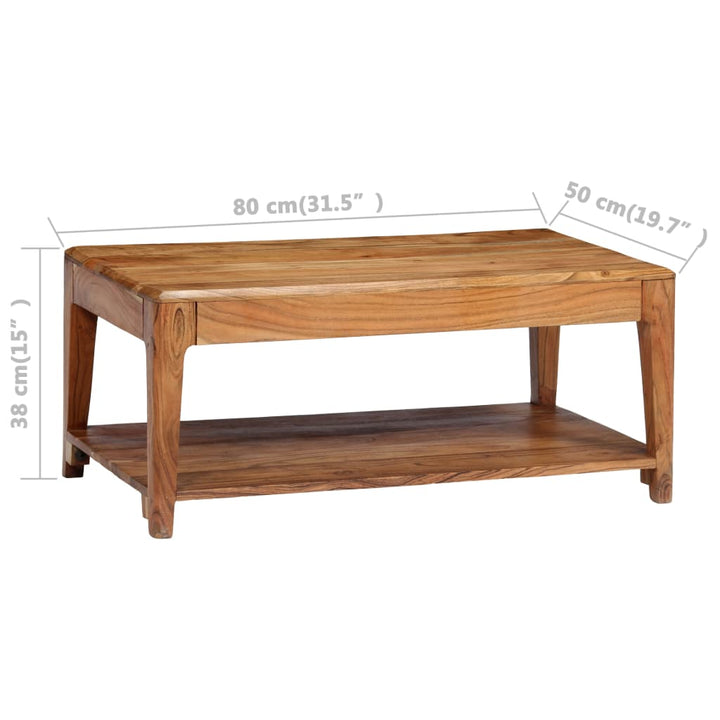 sofabord massivt træ 88 x 50 x 38 cm