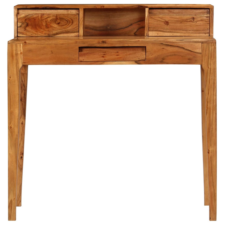 skrivebord med skuffer massivt træ 88 x 50 x 90 cm