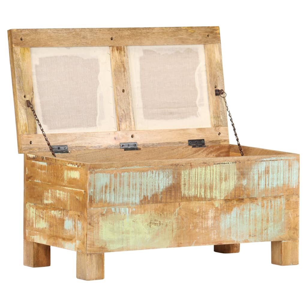 opbevaringsbænk 80x40x40 cm massivt genbrugstræ