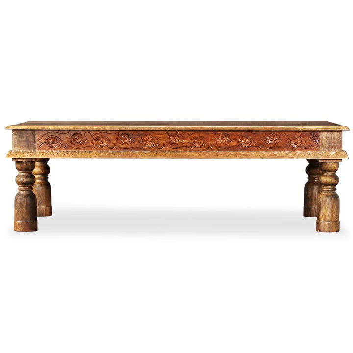 sofabord massivt mangotræ og akacietræ 110 x 60 x 38 cm