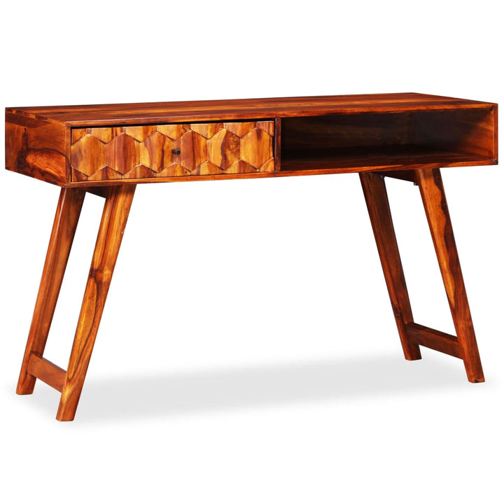 skrivebord massivt akacietræ 118 x 50 x 76 cm
