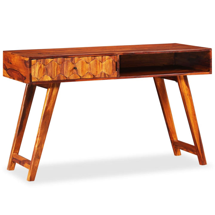 skrivebord massivt akacietræ 118 x 50 x 76 cm