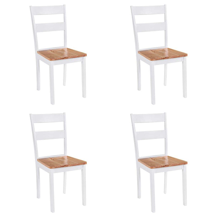 spisebordsstole 4 stk. massivt gummitræ hvid