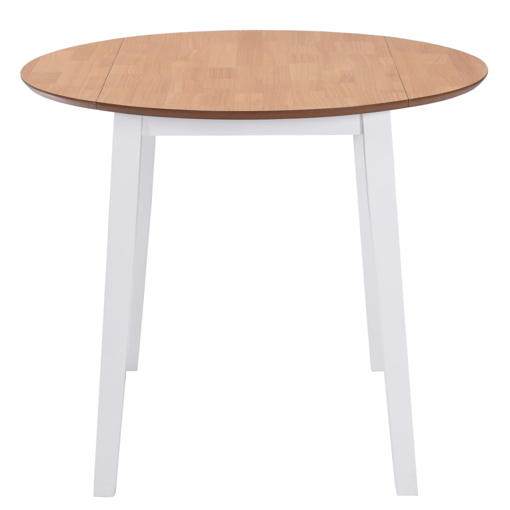 klapbord rundt MDF hvid