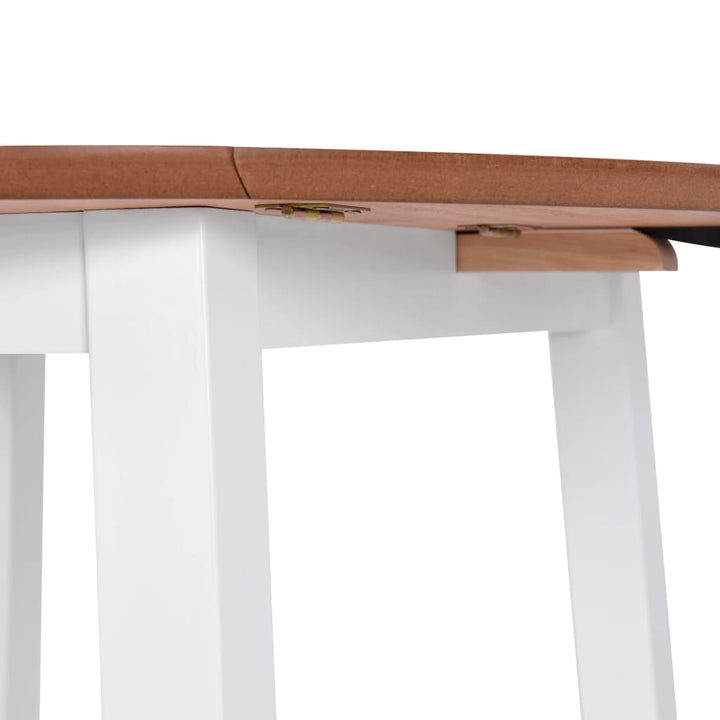 klapbord rundt MDF hvid
