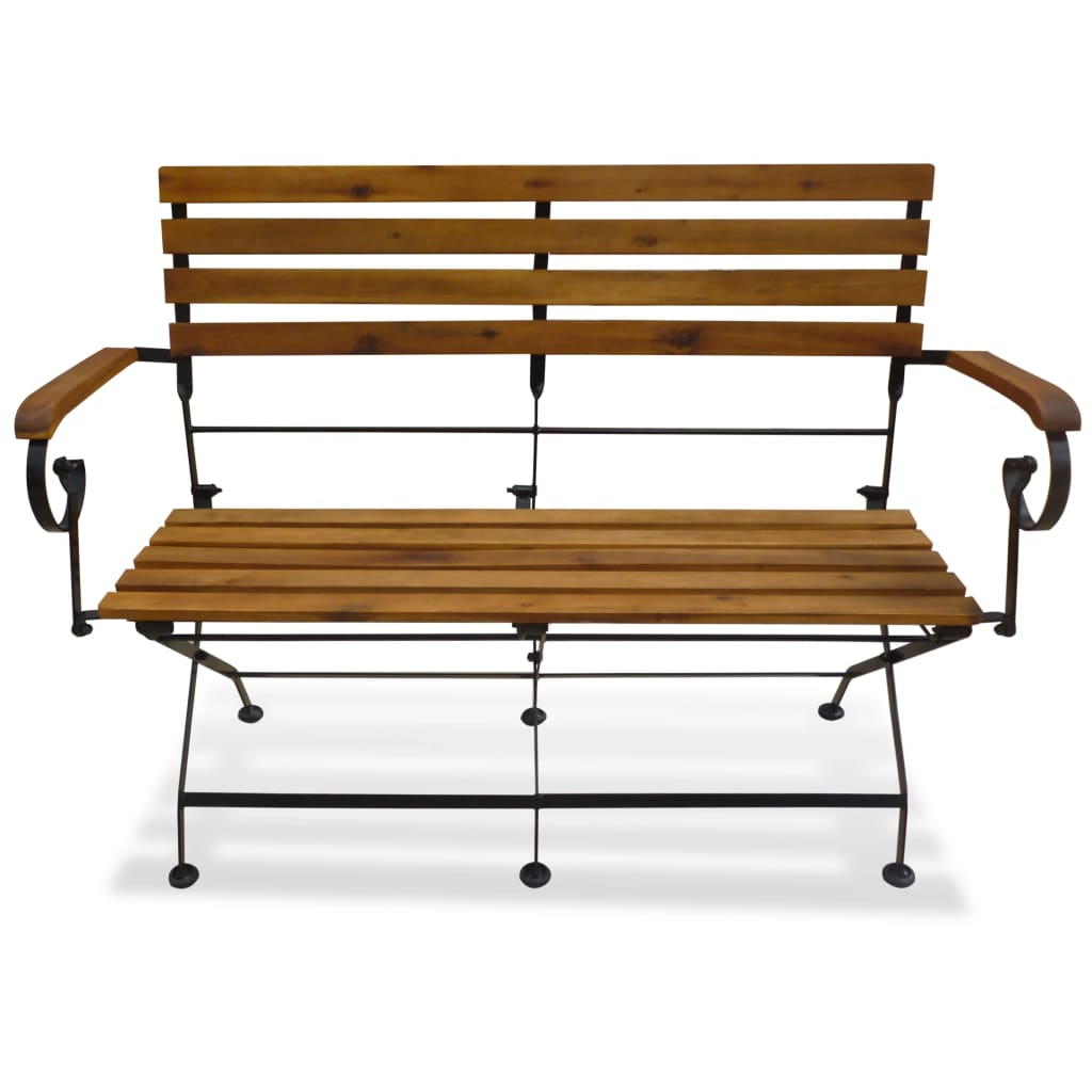 foldbar havebænk 112 cm massivt akacietræ