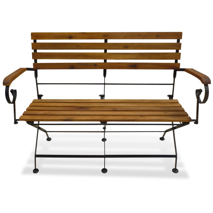 foldbar havebænk 112 cm massivt akacietræ