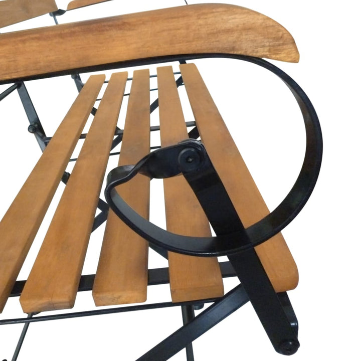 foldbar havebænk 112 cm massivt akacietræ