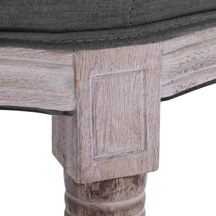 bænk 150x40x48 lærred massivt træ mørkegrå