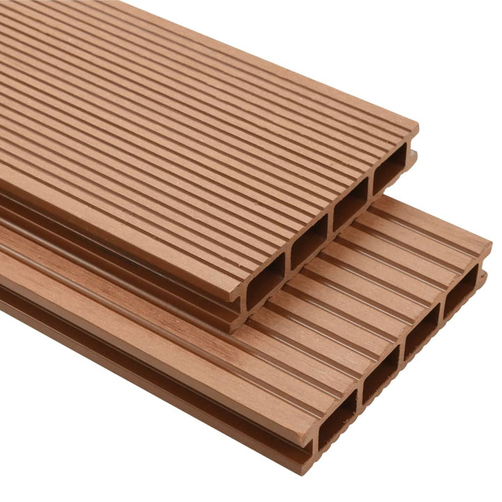 WPC-terrassebrædder med tilbehør 35 m² 4 m brun