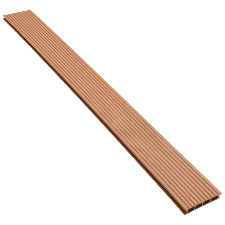 WPC-terrassebrædder med tilbehør 35 m² 4 m brun