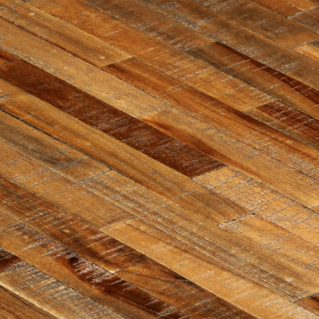 spisebord i genanvendt teak og stål 180 x 90 x 76 cm