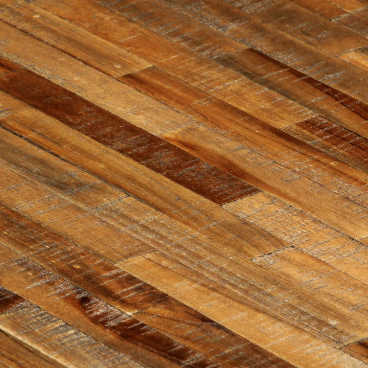 spisebord i genanvendt teak og stål 180 x 90 x 76 cm