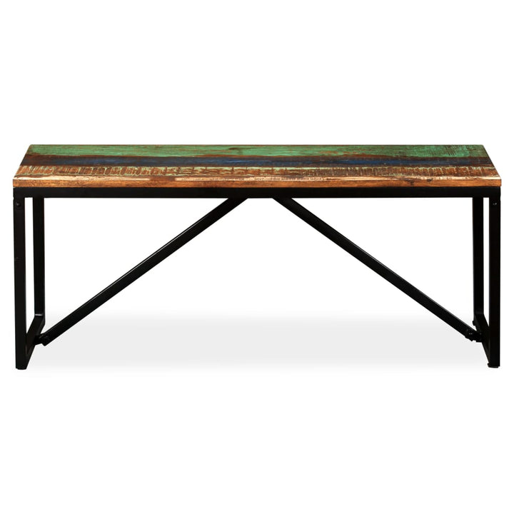 bænk 110x35x45 cm massivt genbrugstræ