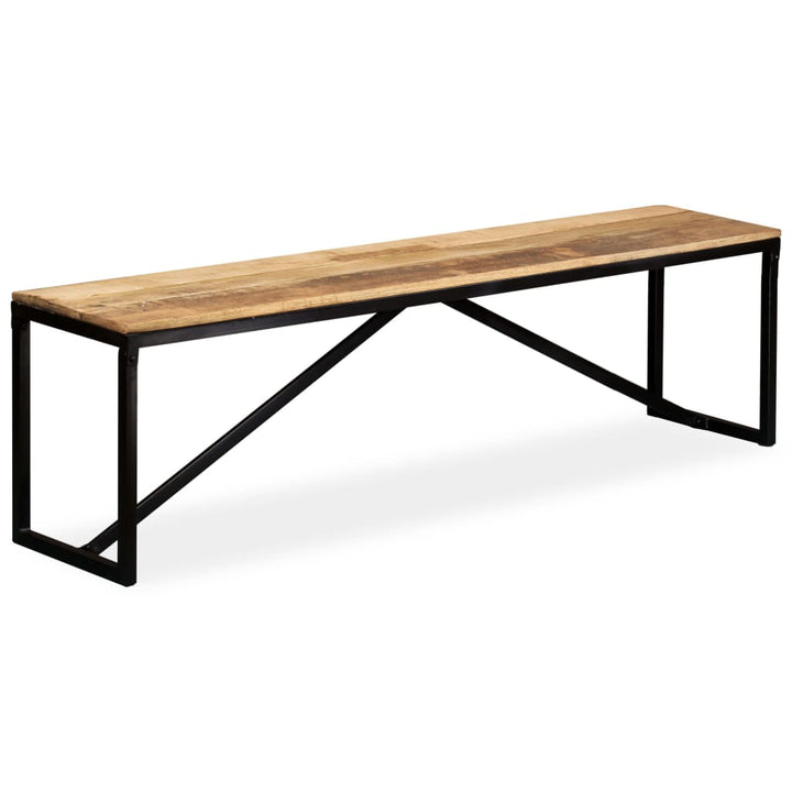 bænk i massivt mangotræ 160 x 35 x 45 cm