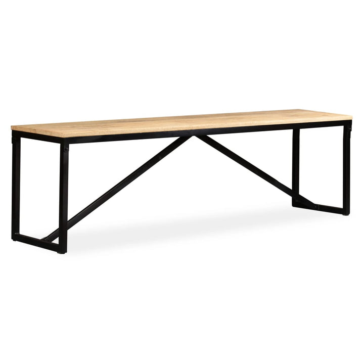 bænk i massivt mangotræ 160 x 35 x 45 cm