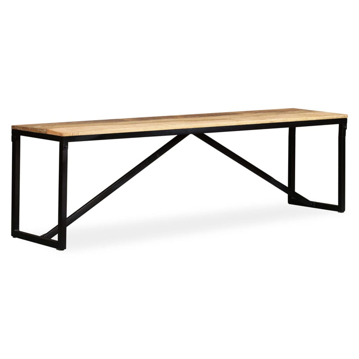 bænk i massivt mangotræ 160 x 35 x 45 cm