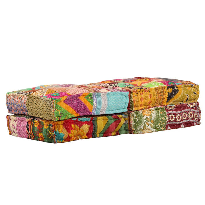 2-personers modulpuf stof patchwork