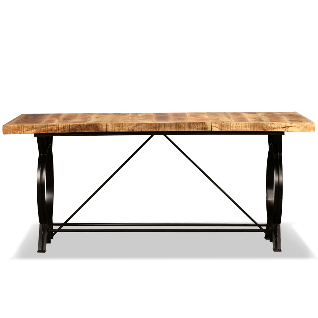 spisebord i massivt ru mangotræ 180 cm