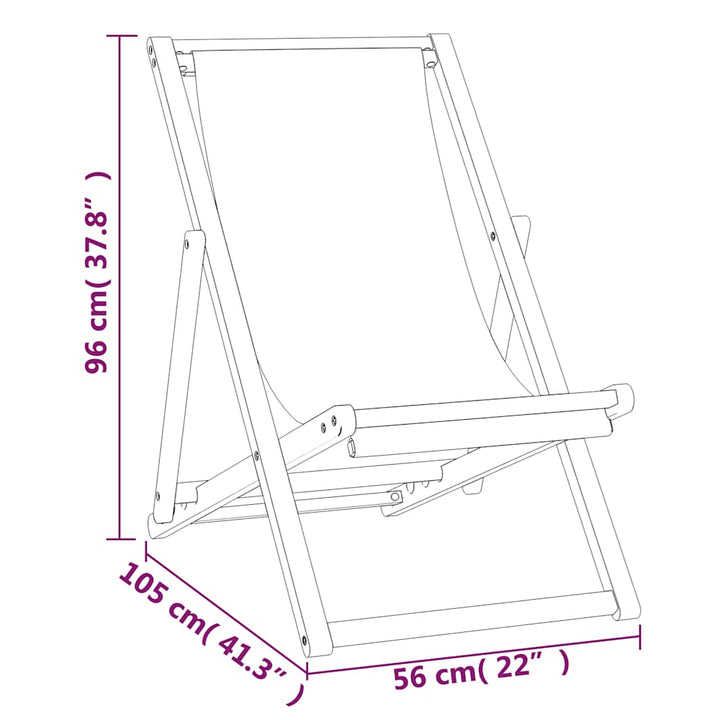 dækstol 56x105x96 cm teak cremefarvet