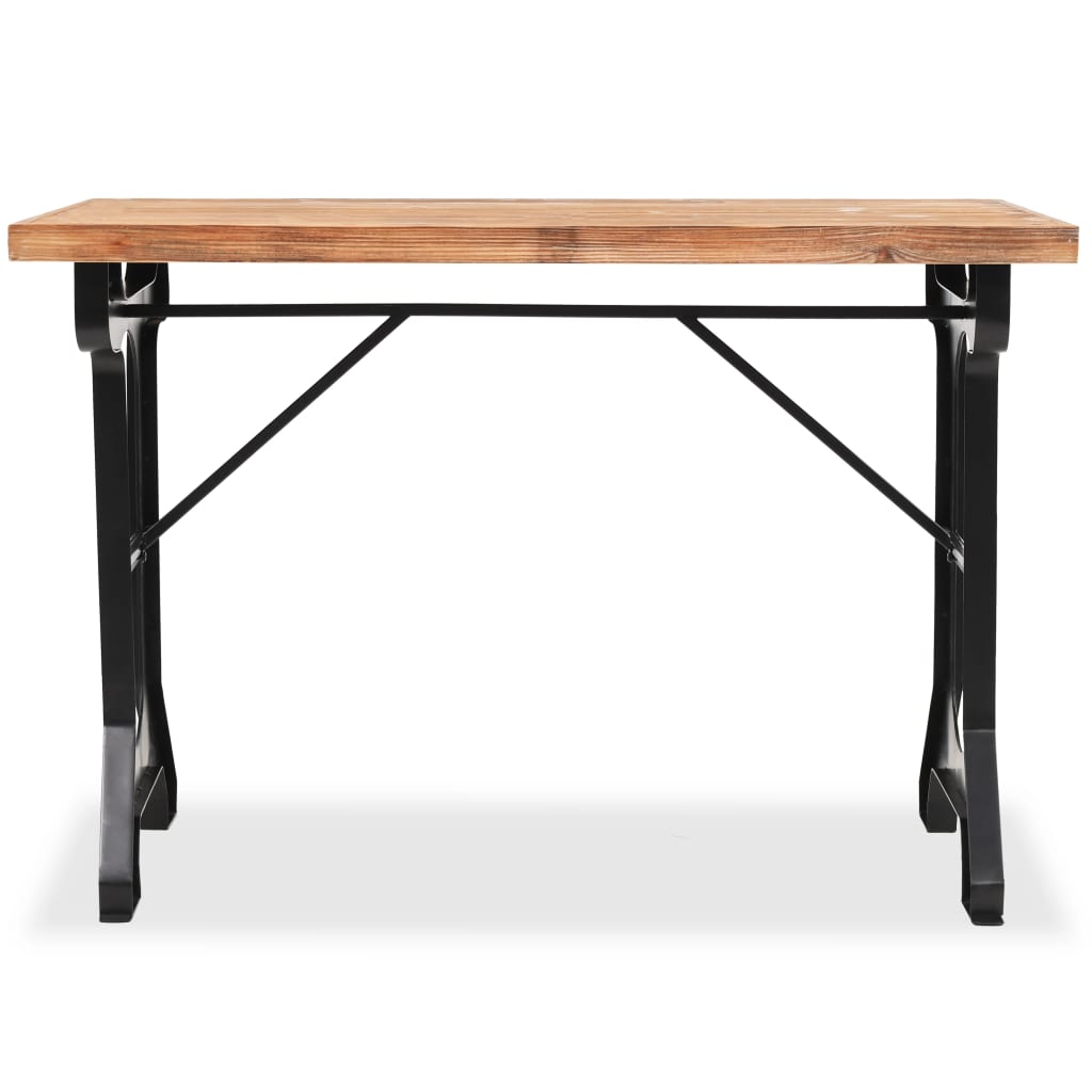 spisebord massivt fyrretræsbordplade 122 x 65 x 82 cm