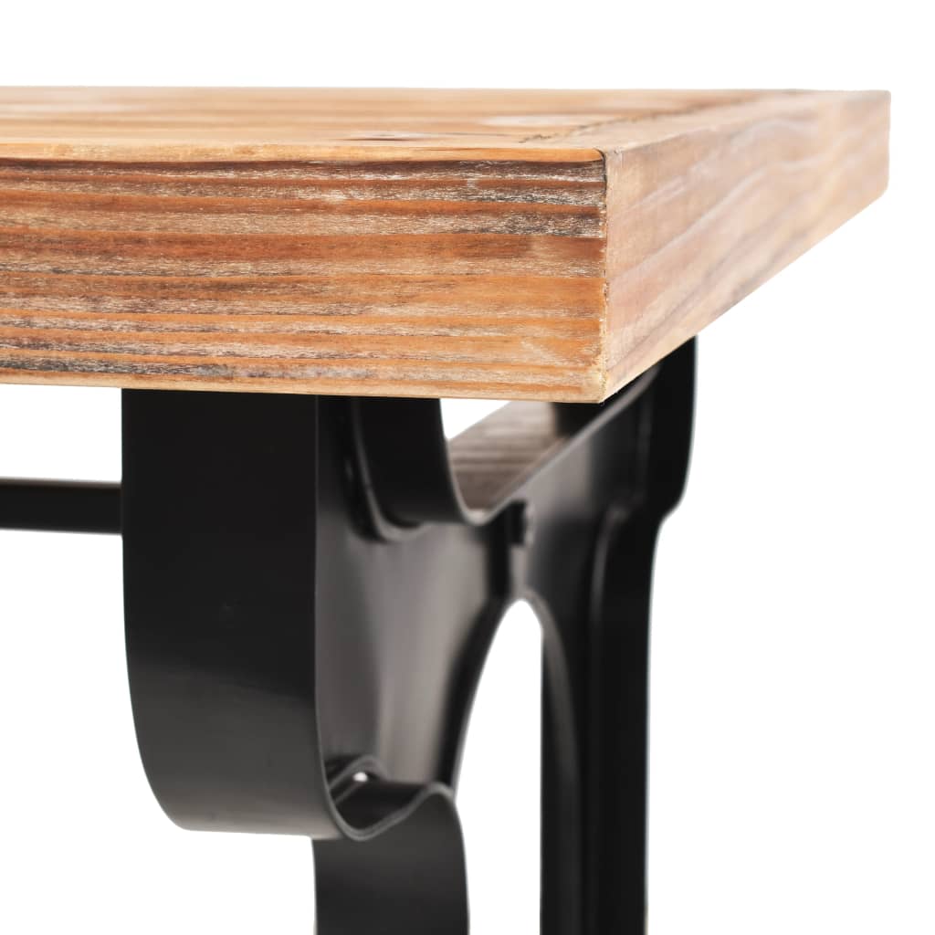 spisebord massivt fyrretræsbordplade 122 x 65 x 82 cm