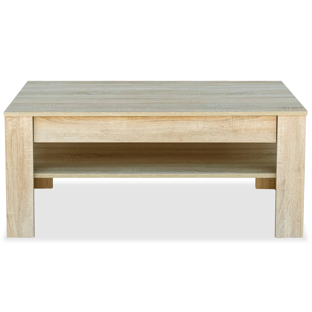 sofabord 110x65x48 cm konstrueret træ egetræsfarvet