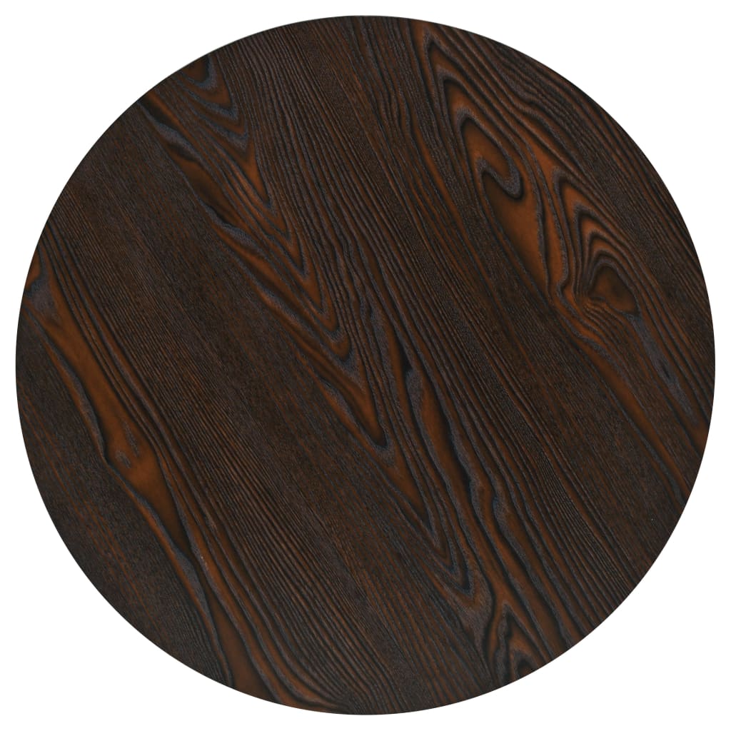 bistrobord MDF og stål rund 60 x 75 cm mørk aske