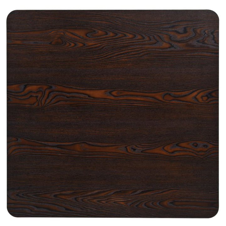 bistrobord MDF og stål firkantet 80 x 80 x 75 cm mørk aske