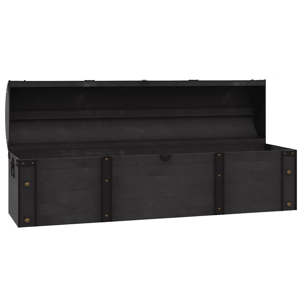 opbevaringskiste 120x30x40 cm vintagestil massivt træ