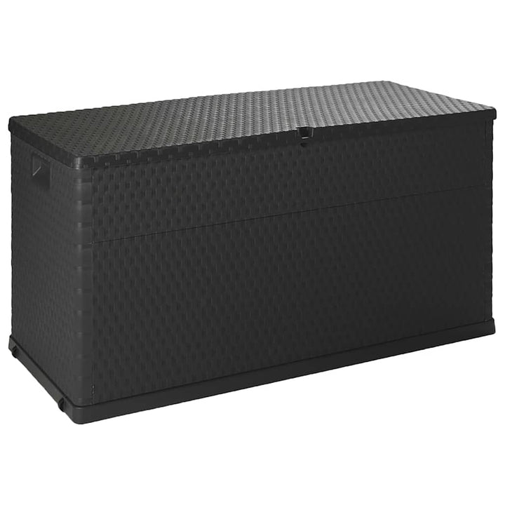 udendørs opbevaringkasse 120x56x63 cm polyrattan antracitgrå