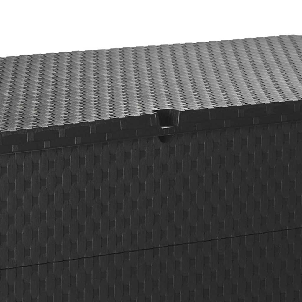 udendørs opbevaringkasse 120x56x63 cm polyrattan antracitgrå