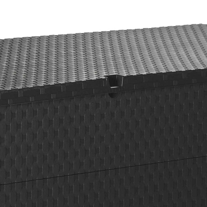 udendørs opbevaringkasse 120x56x63 cm polyrattan antracitgrå